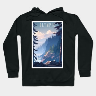 Olympic National Park Travel Poster Hoodie